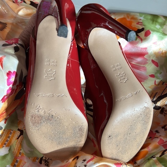 Via Spiga “Roseanne”‎ red patent leather open toe ankle strap size 8 - Picture 8 of 11